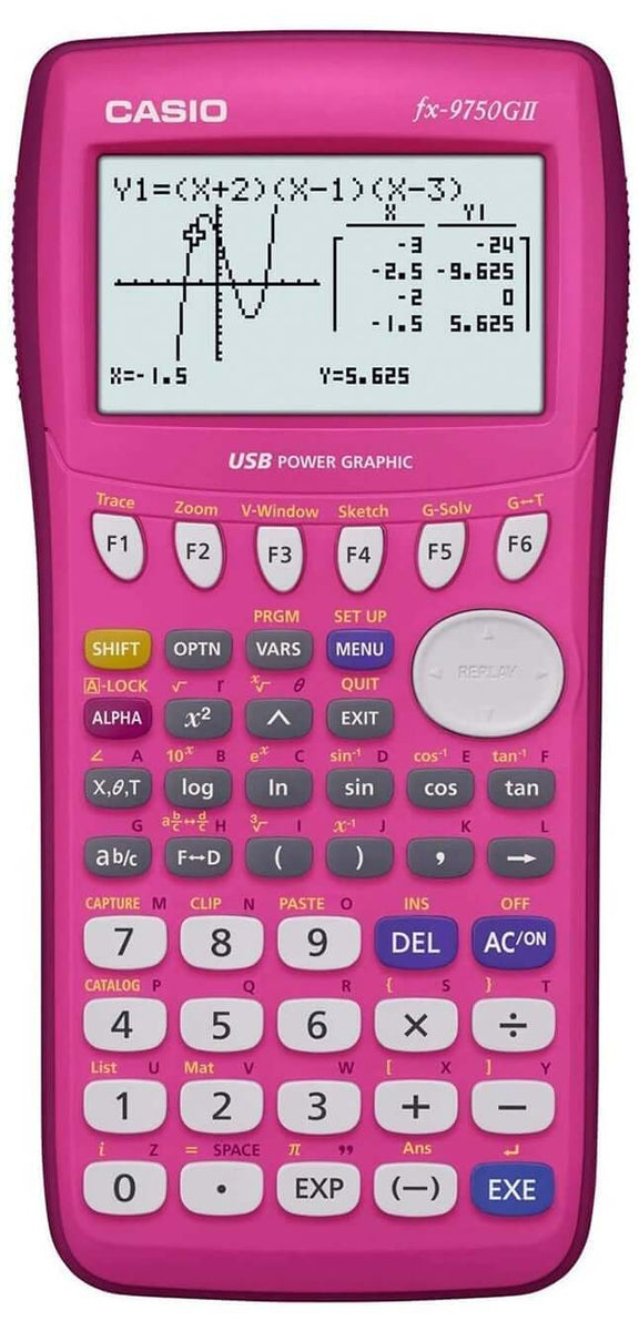 Casio FX-9750GII Graphing Calculator Pink, Refurbished