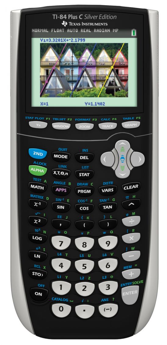 Texas Instruments TI-84 Plus C Silver Edition Graphing Calculator - Black