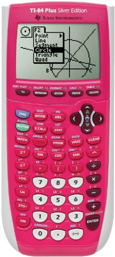 Texas Instruments TI-84 Plus Silver Edition Graphing Calculator - Pink, Refurbished