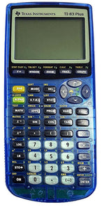 Texas Instruments TI-83 Plus Silver Edition Graphing Calculator - Clear Blue, Refurbished