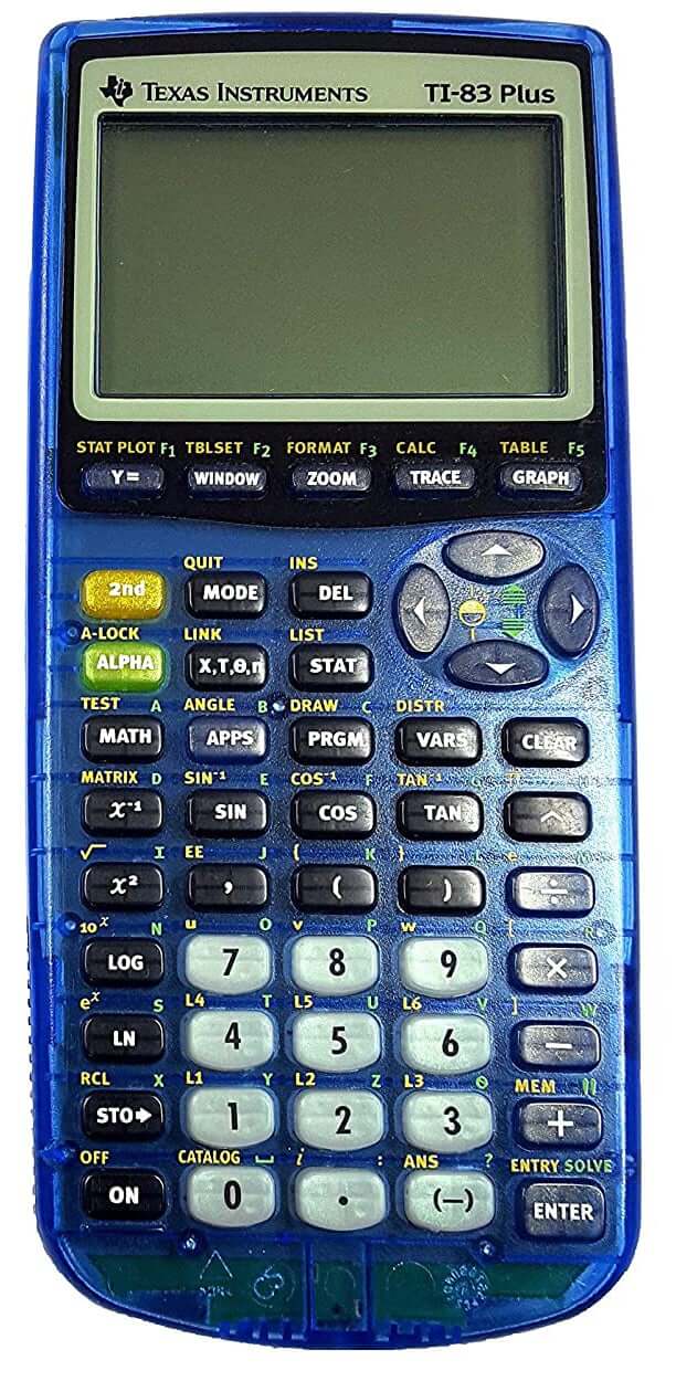 Texas Instruments TI-83+ Plus Calculator - Blue, Refurbished