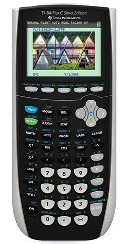 Texas Instruments TI-84 Plus C Silver Edition Graphing Calculator, Refurbished