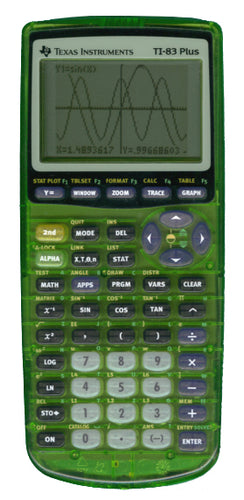 TI-83 Plus Silver Edition Calculator, Refurbished, Green