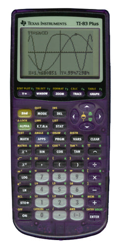 TI-83 Plus Calculator, Refurbished, Purple